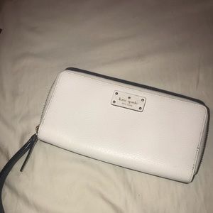 Navy and white Kate spade wristlet/ wallet